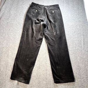 Vintage 90s Eddie Bauer Mens 34(33x31.5) Wide Pleated Corduroy Pants Dark Brown